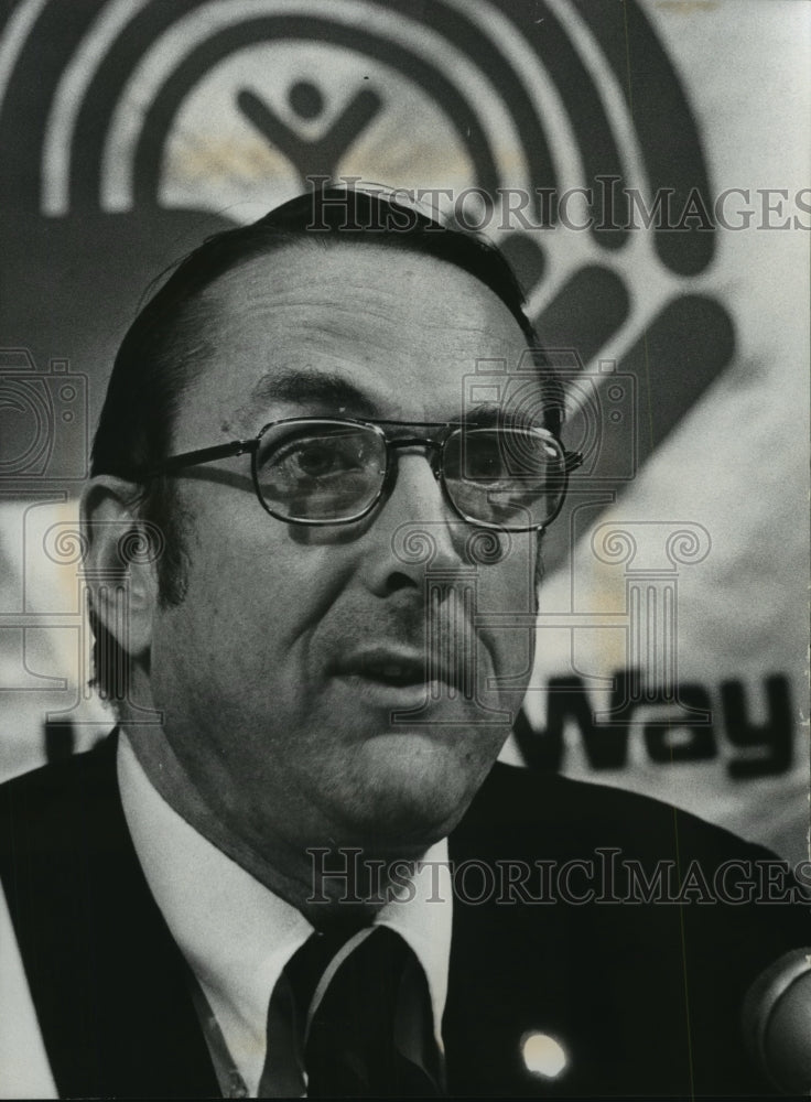 1978 Press Photo George Goetz, a member of the United Way board of directors- Historic Images