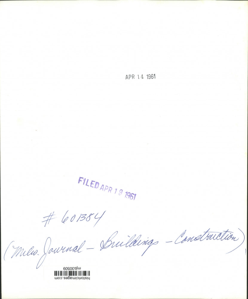 1961 Press Photo Milwaukee Journal building construction, Milwaukee, Wisconsin