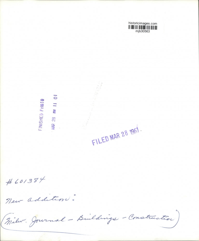 1961 Press Photo Milwaukee Journal building construction, Milwaukee, Wisconsin