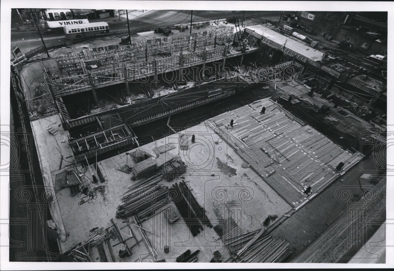Load image into Gallery viewer, 1961 Press Photo Milwaukee Journal building construction, Milwaukee, Wisconsin
