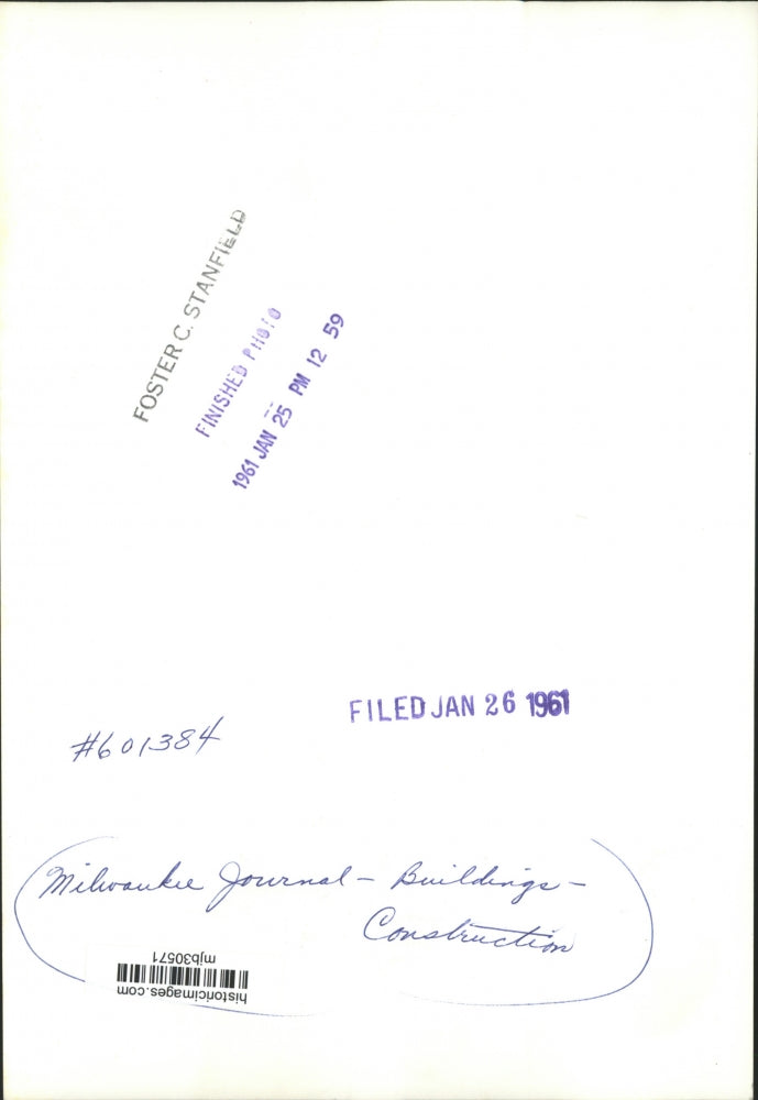 1961 Press Photo Milwaukee Journal building construction, Milwaukee, Wisconsin