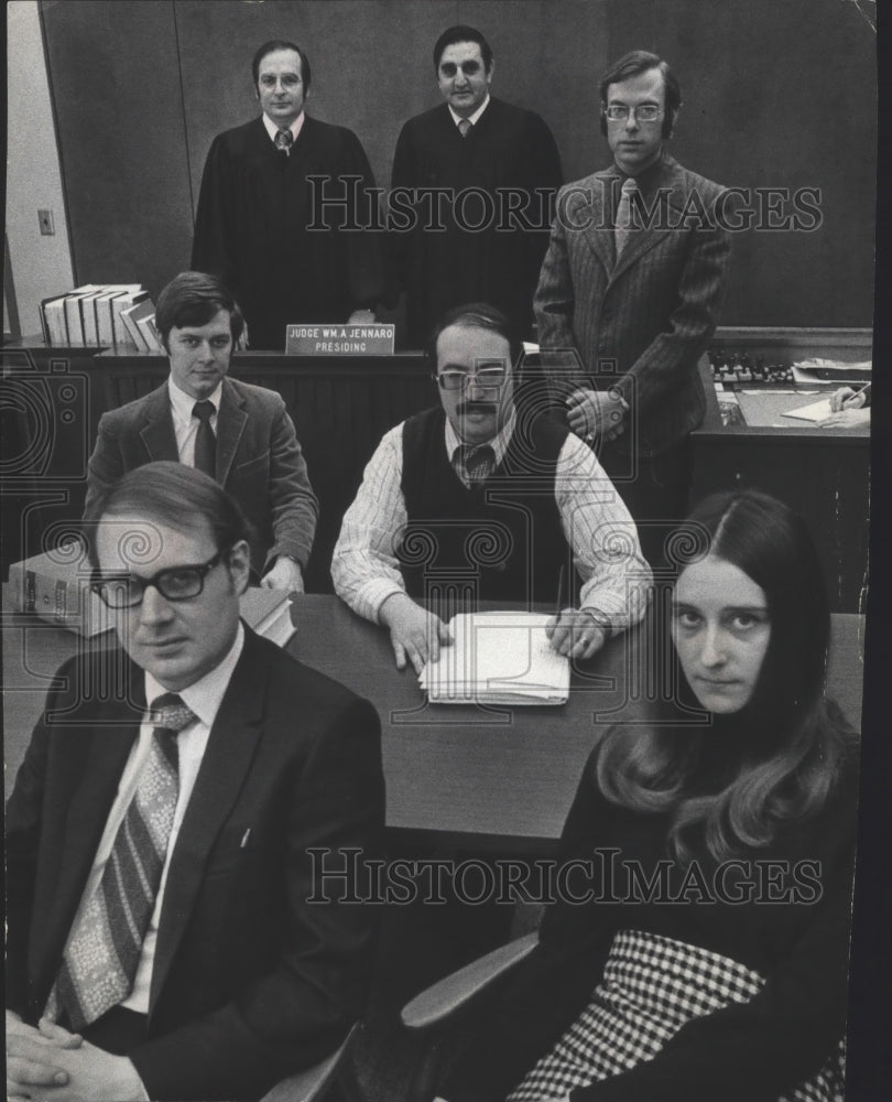 1973 Press Photo The who of Juvenile Justice, Court officers, Milwaukee County