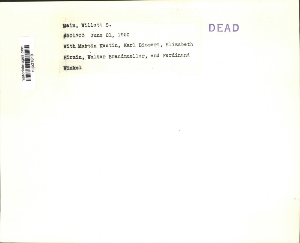 1950 Press Photo Willett S. Main, Director, Wisconsin Employment Service