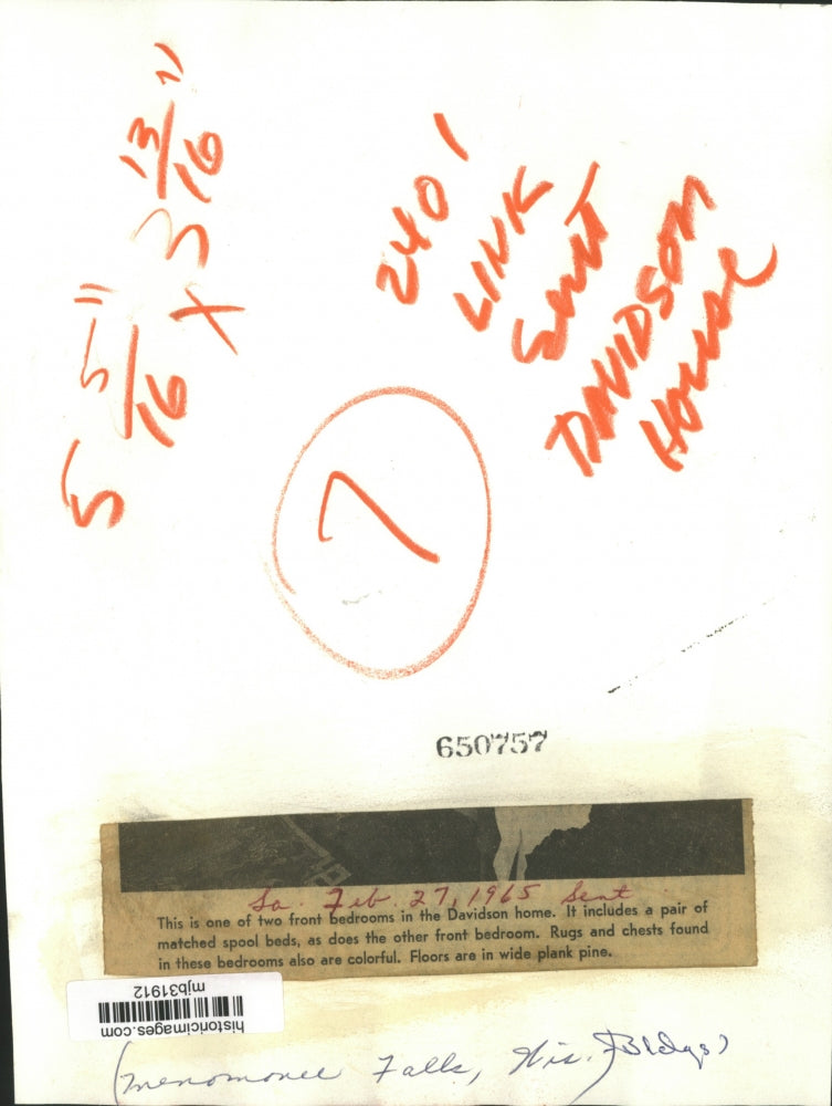 1965 Press Photo Front bedroom in the Davidson home, Menomonee Falls, Wisconsin.