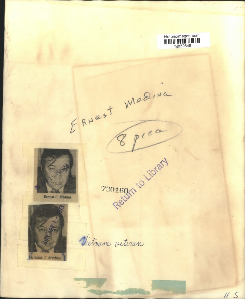 1973 Press Photo Ernest J. Medina, Vietnam veteran - mjb32649