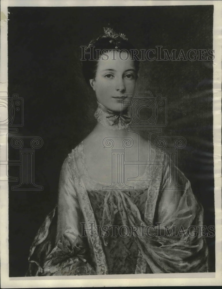 1930 Press Photo Thomas Gainsborough Portrait of Mrs. Edwin Lascelles- Historic Images