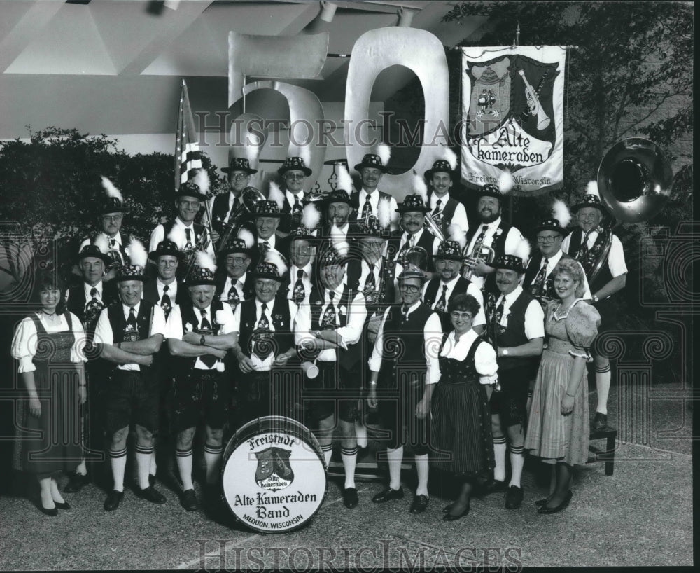 1992 Press Photo Golden Anniversary for a brass band Freistadt Alte Kameraden- Historic Images