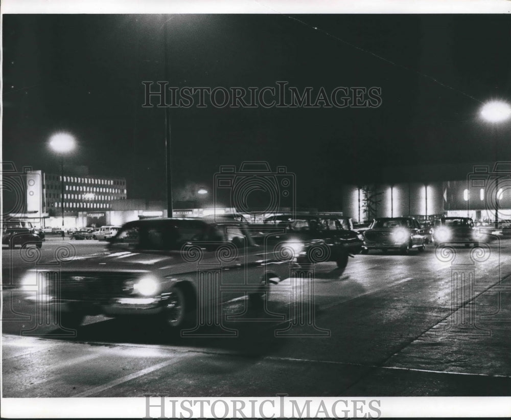 1961 Press Photo Mayfair Shopping Center at Night, Milwaukee - mjb34511- Historic Images