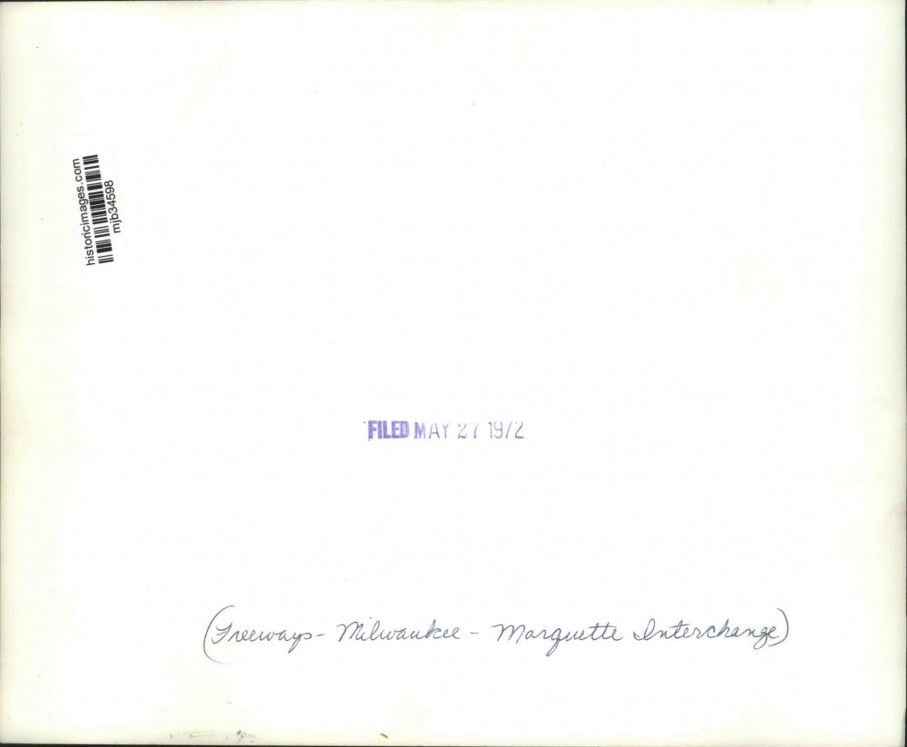 1972 Press Photo View of the Marquette Interchange in Milwaukee, Wisconsin