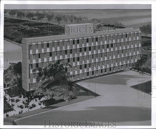 1956 Press Photo Mayfair Shopping Center Drawing - mjb34827- Historic Images