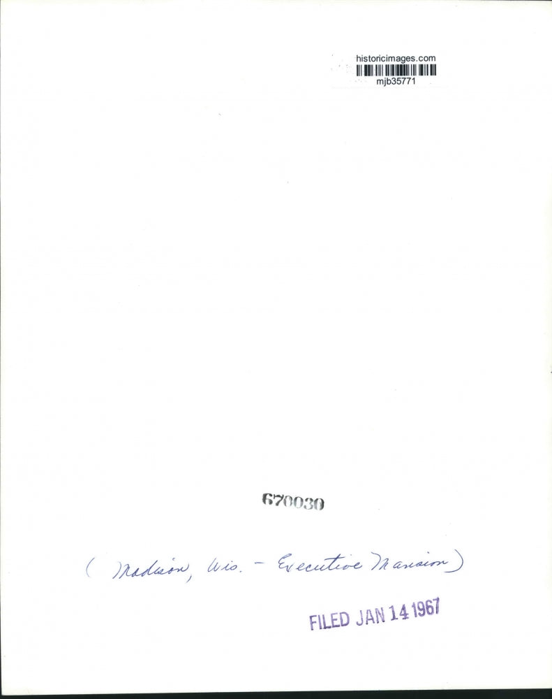 1967 Press Photo The Executive Mansion in Madison Wisconsin, exterior