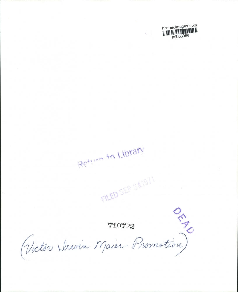 1971 Press Photo Victor Irwin Maier and Others - mjb36056