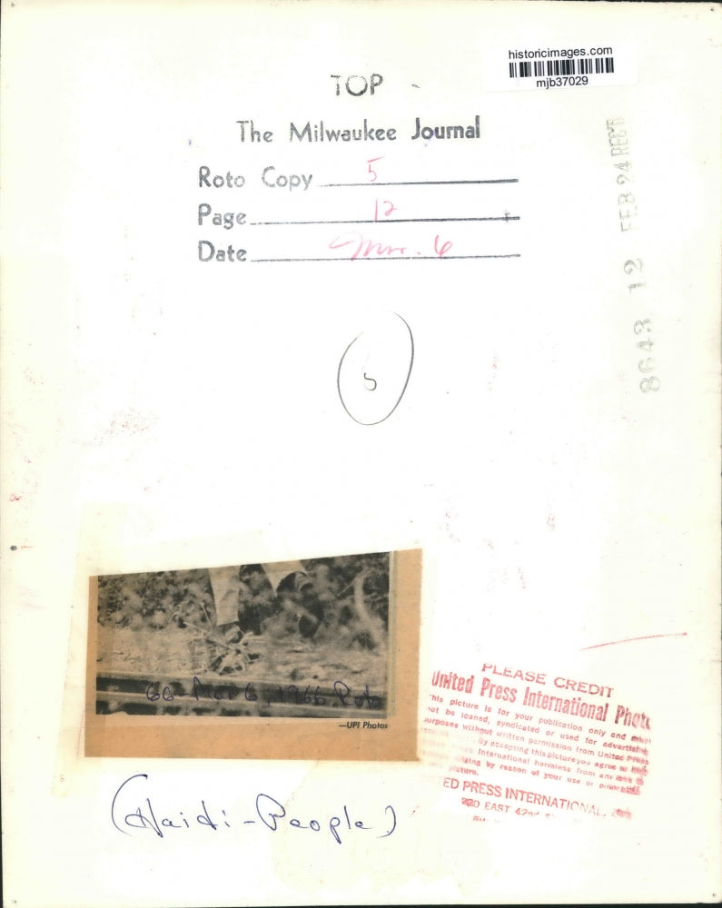 1966 Press Photo Haitian Man - mjb37029