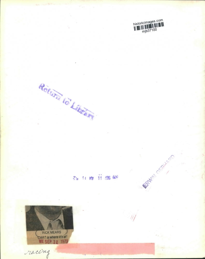 1979 Press Photo Auto Racer Rick Mears - mjb37100