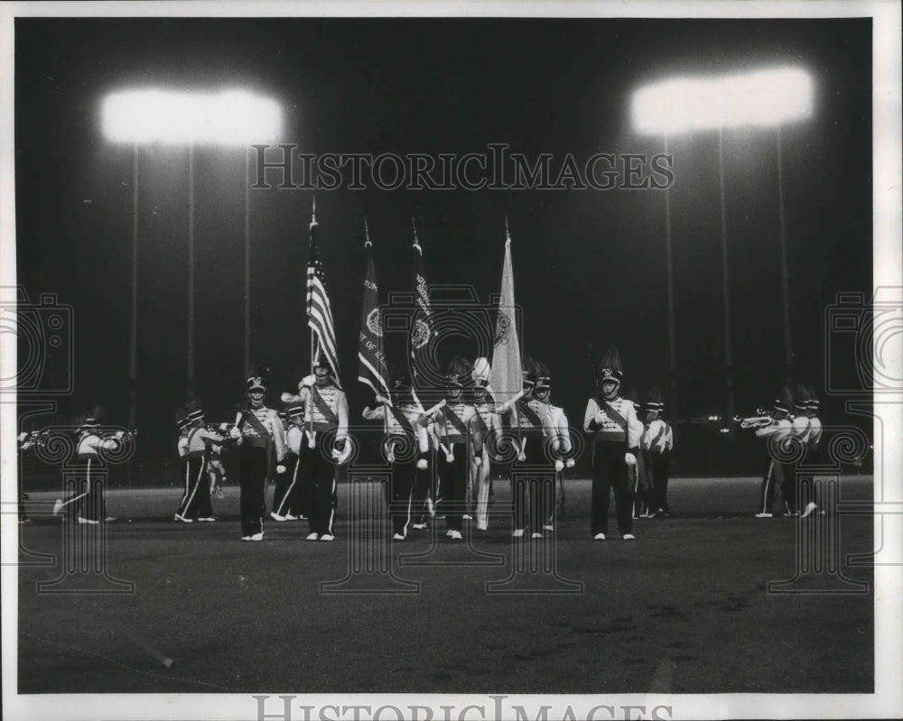 1957 Press Photo Skokie Indians drum &amp; bugle, Milwaukee Journal Music Festival- Historic Images