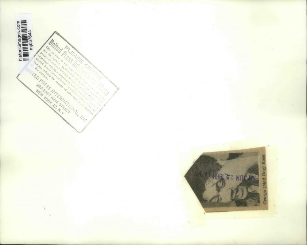 1968 Press Photo George "Mad Dog" Rose testifies before Senate subcommittee.