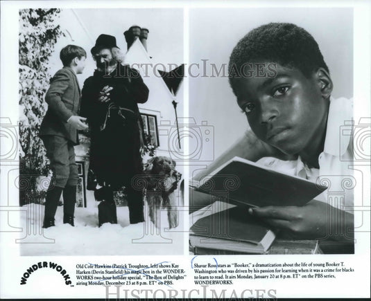 1985 Press Photo Two new episodes for PBS's show WONDERWORKS are advertised- Historic Images