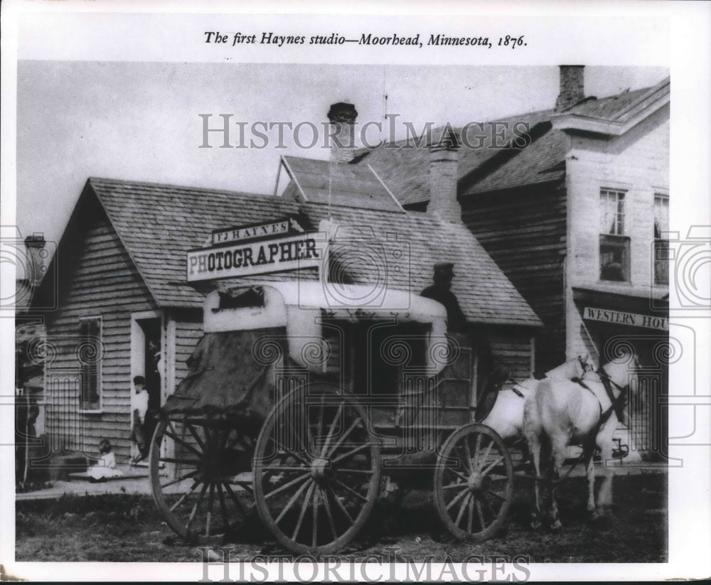 1876 Press Photo F. Jay Haynes' first studio Moorhead, Minnesota - mjb37841- Historic Images