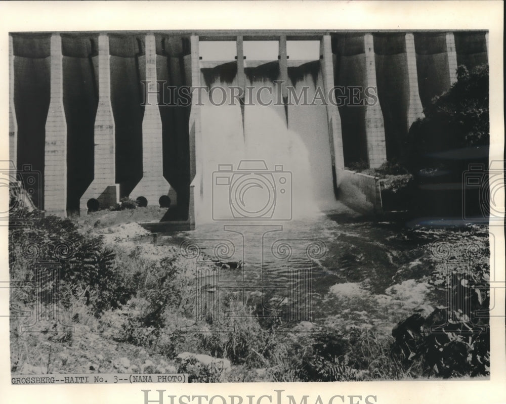 1962 Press Photo Artibonite Valley Dam in Haiti is source of political tension- Historic Images