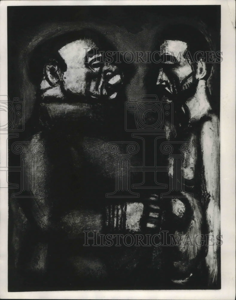 1972 Press Photo &quot;Face to Face&quot; from &quot;Miserere&quot; by Georges Rouault- Historic Images