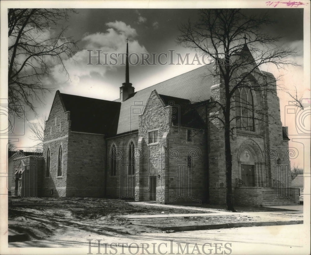 1958 Press Photo St. John&#39;s Evangelical Lutheran Church, Merrill, Wisconsin