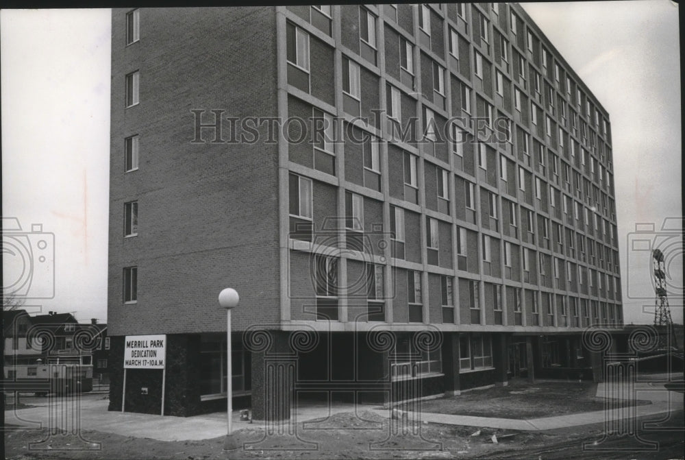 1967 Press Photo Newest Project Is Merrill Park, Designed For Senior Citizens