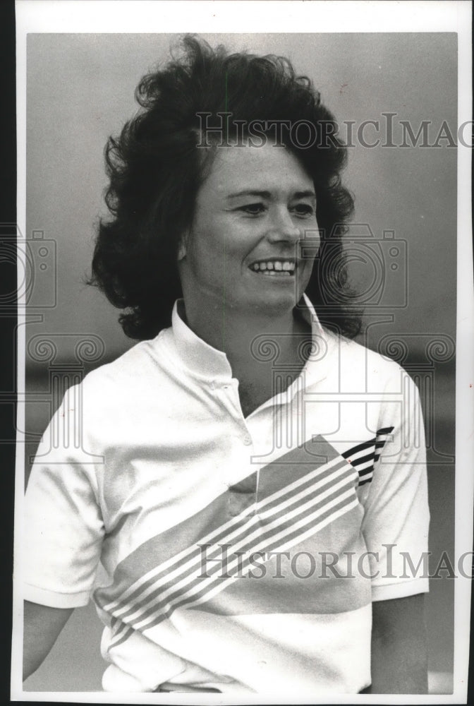 1990 Press Photo Sue Prouty, Tennis At Waukesha North In Waukesha - mjb38980- Historic Images