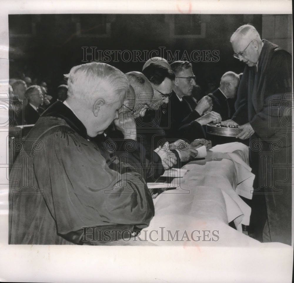 1956 Press Photo Bishop Ivan Lee Holt, Methodist General Conference, Minneapolis- Historic Images