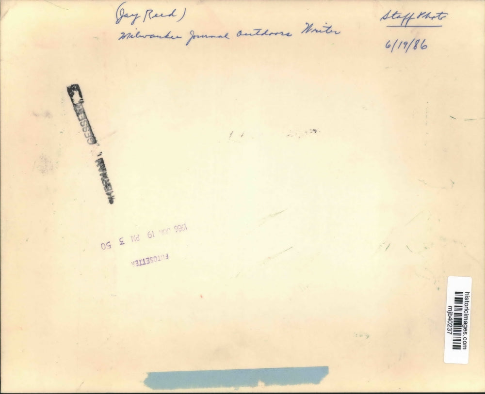 1986 Press Photo Jay Reed Outdoor Writer for The Milwaukee Journal Wisconsin