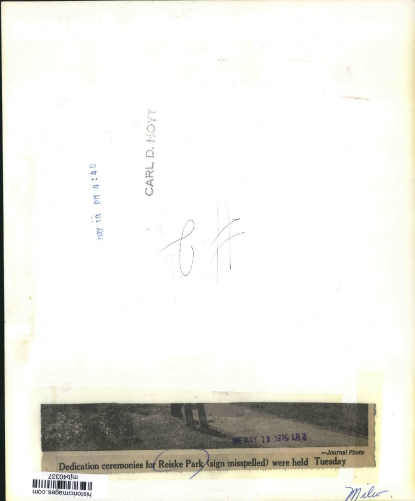 1975 Press Photo Dedication Ceremonies for Reiske Park, Milwaukee - mjb40337