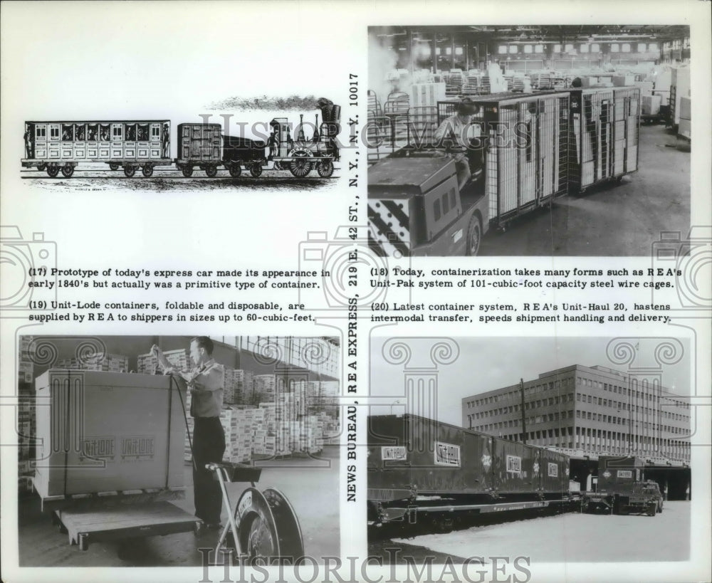 1964 Press Photo The latest model of R E A Express's shipment process