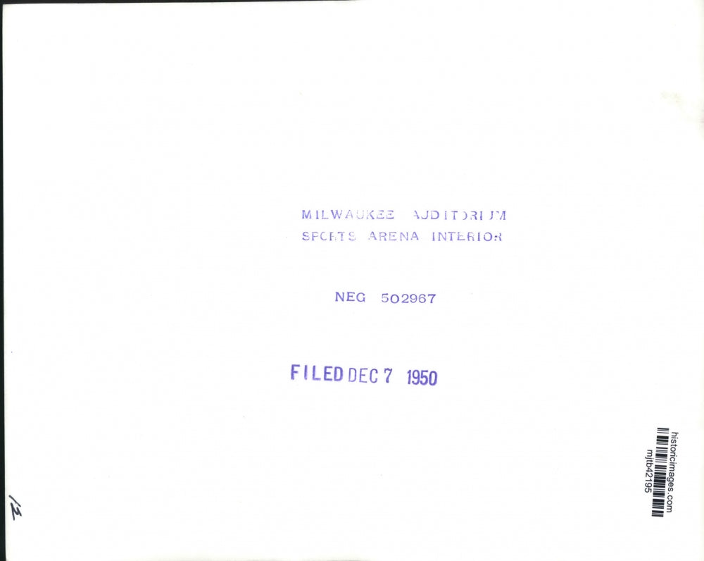 1950 Press Photo Milwaukee Auditorium Sports Arena Interior - mjb42195