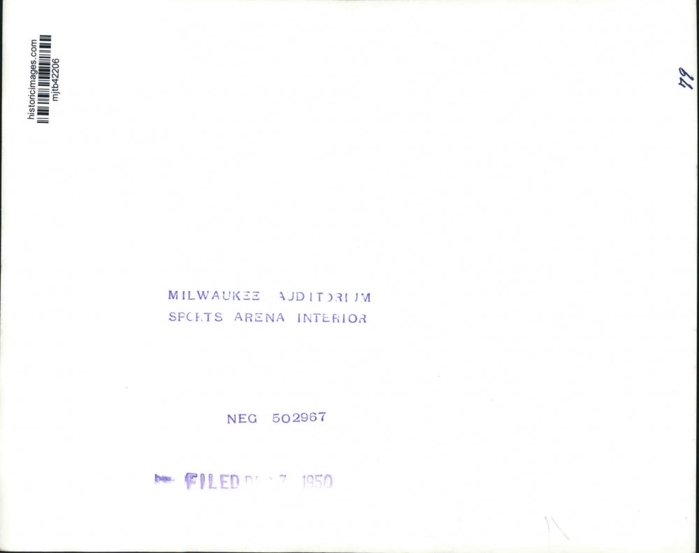 1950 Press Photo Milwaukee Auditorium, Sports Arena, Interior - mjb42206