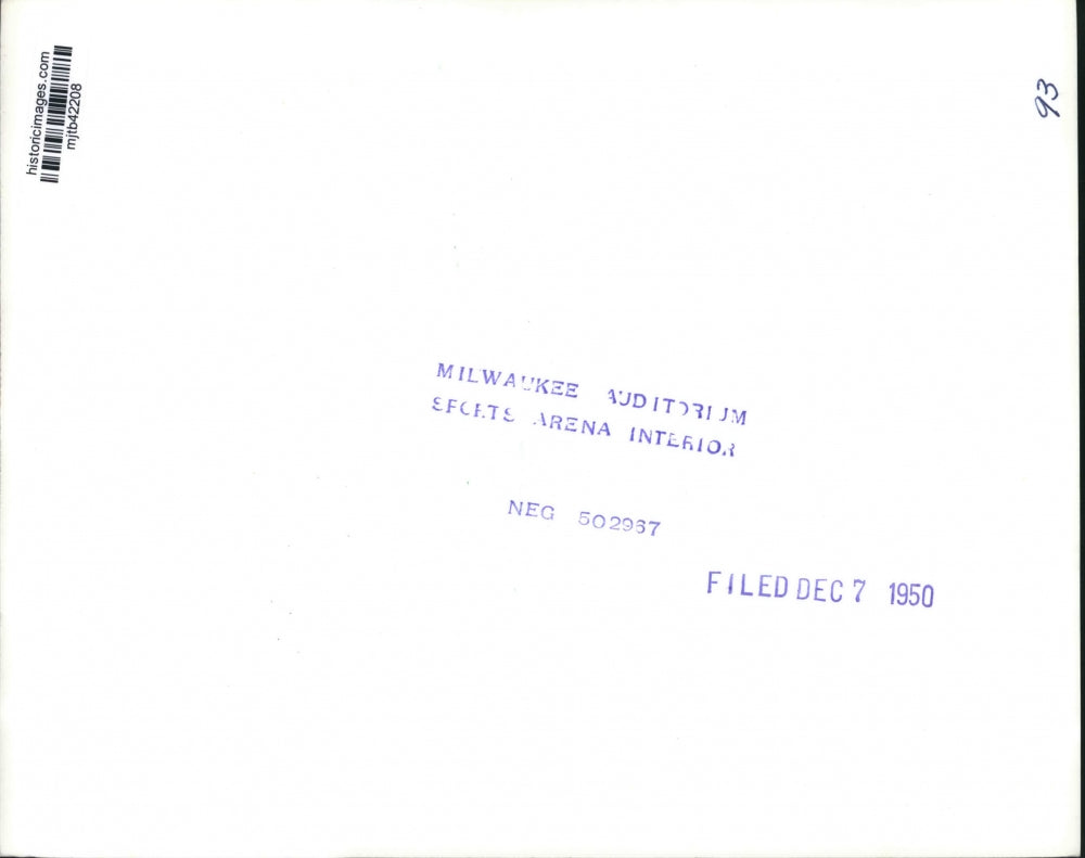 1950 Press Photo Interior of Milwaukee Auditorium Sports Arena - mjb42208