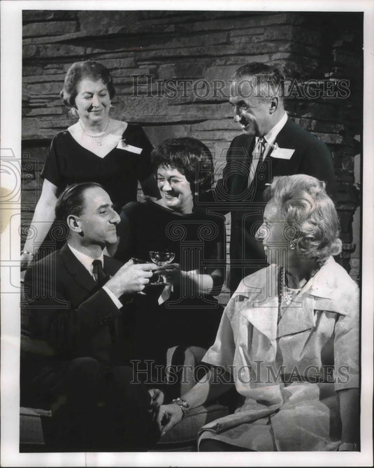 1963 Press Photo Cocktail supper honoring Hadassah "angels"-Hadassah projects- Historic Images