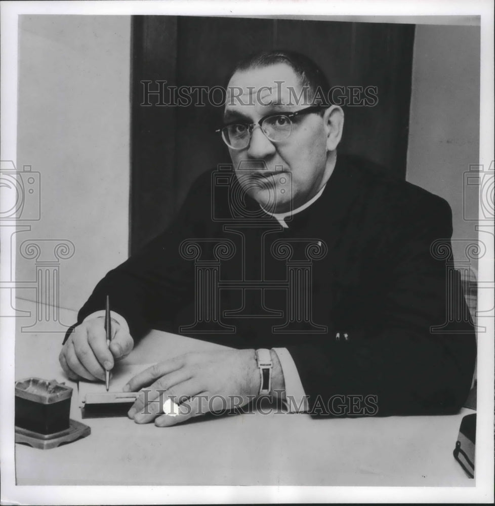 1961 Press Photo Father Race, Father Adrian (Joe) Race, Racine - mjb42406- Historic Images