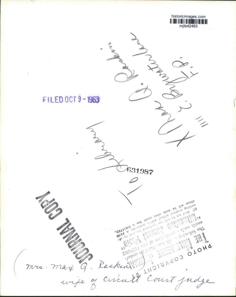 1963 Press Photo Wife of circuit court judge, Max Q. Rankin - mjb42493