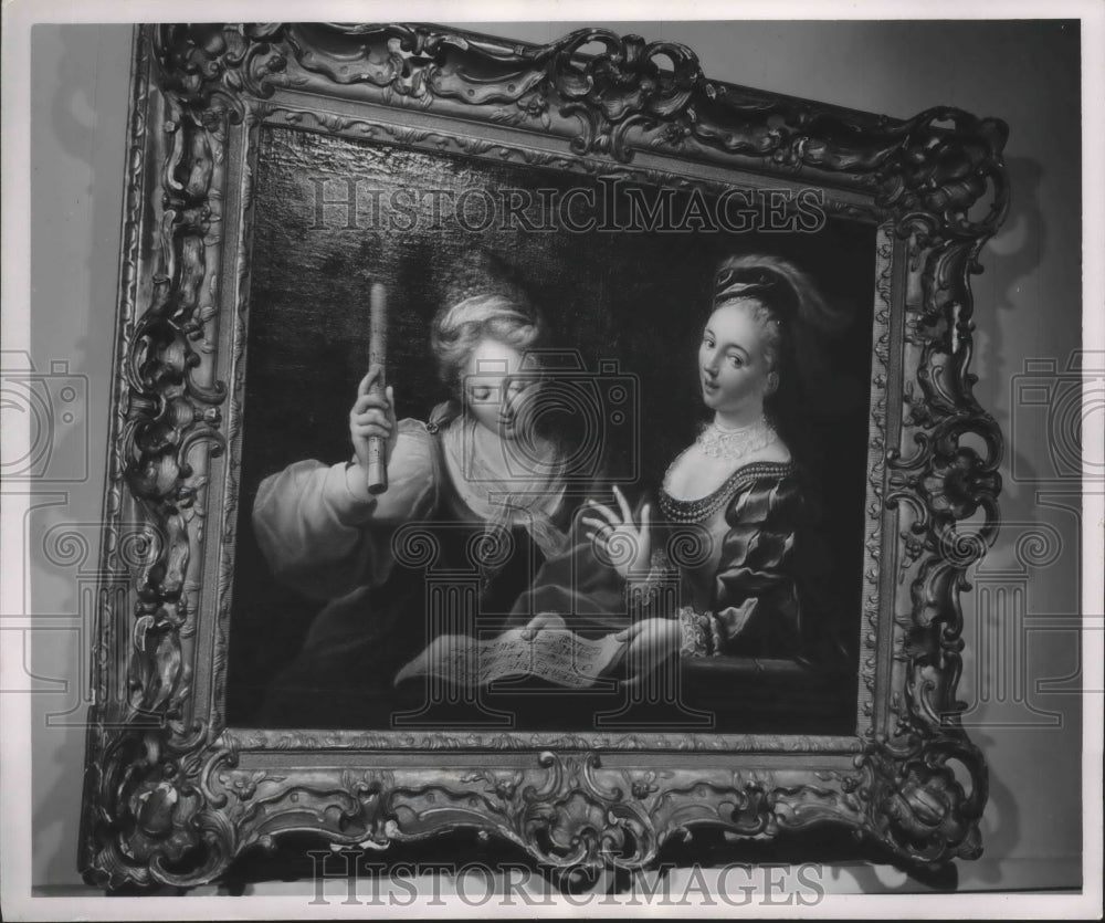 1954 Press Photo &quot;The Duet&quot; by Jean Reoux, Layton Art Gallery, Milwaukee- Historic Images