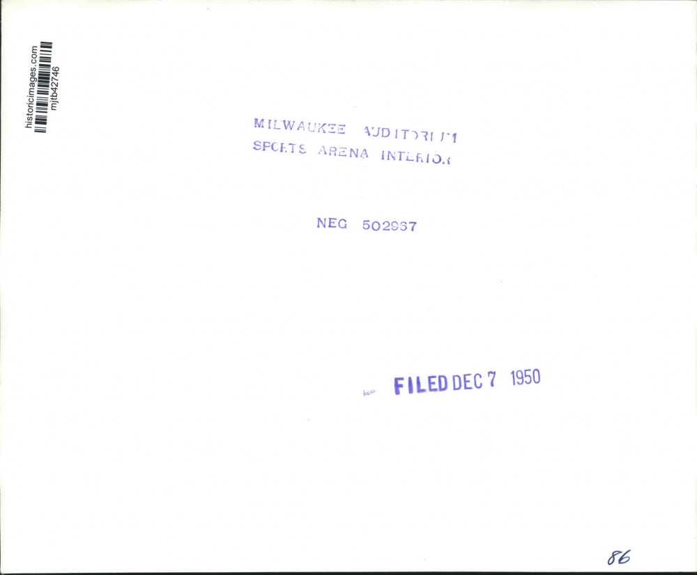 1950 Press Photo Interior of Milwaukee Auditorium Sports Arena - mjb42746