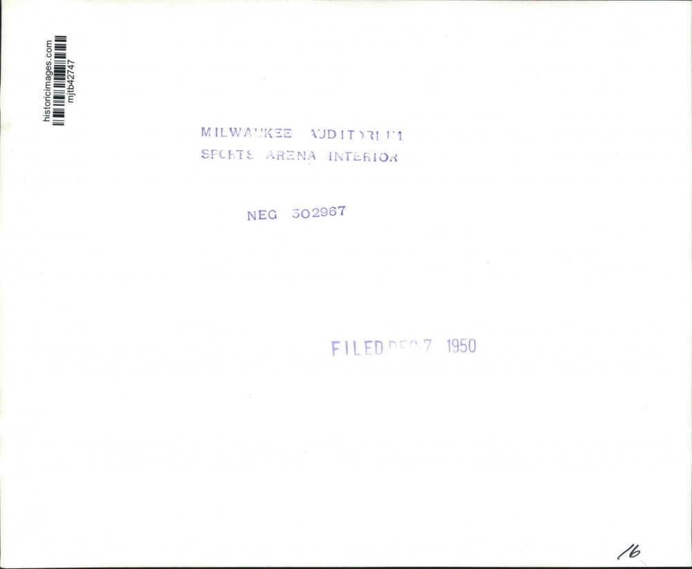 1950 Press Photo Interior of Milwaukee Auditorium Sports Arena - mjb42747