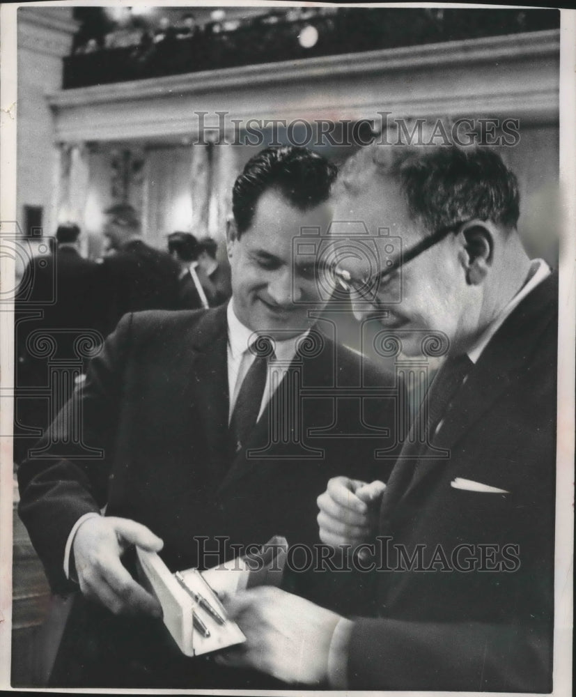 1963 Press Photo Gov. John Reynolds and Assemblyman John E. McCormick- Historic Images