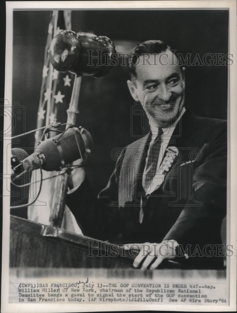 1964 Press Photo Republican National Committee chairman, William Miller