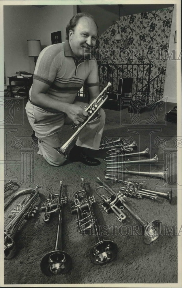 1983 Press Photo Richard Metzger, Trumpeter, Milwaukee.- Historic Images