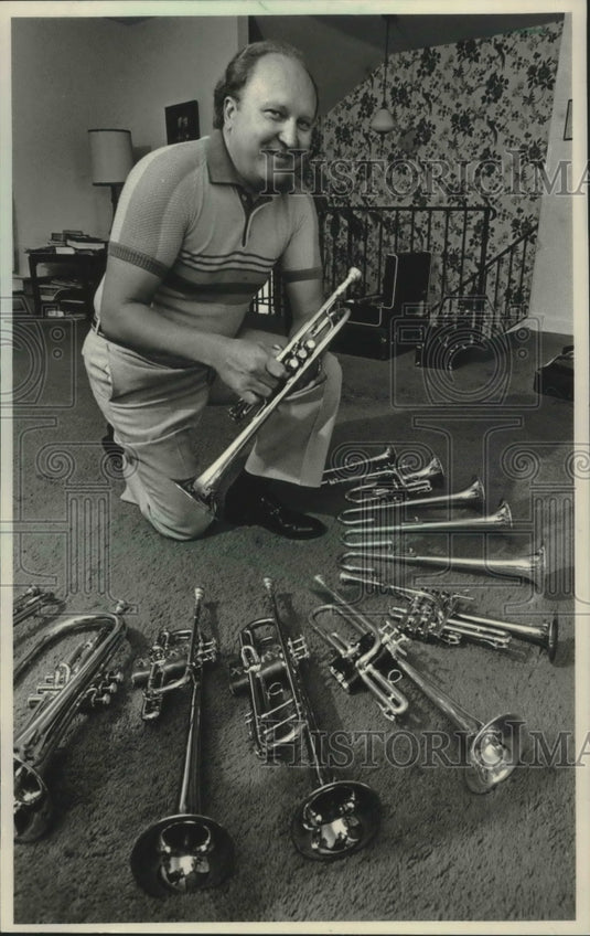 1983 Press Photo Richard Metzger, Trumpeter, Milwaukee.- Historic Images