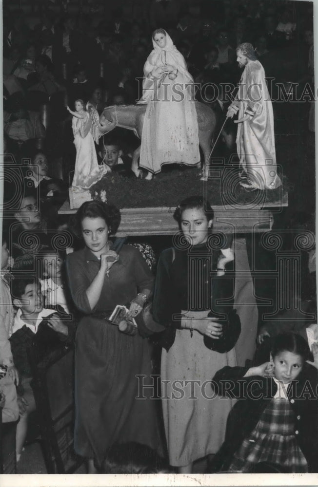 1954 Press Photo Posada Event is a Traditional Feature of Mexican Yuletide- Historic Images