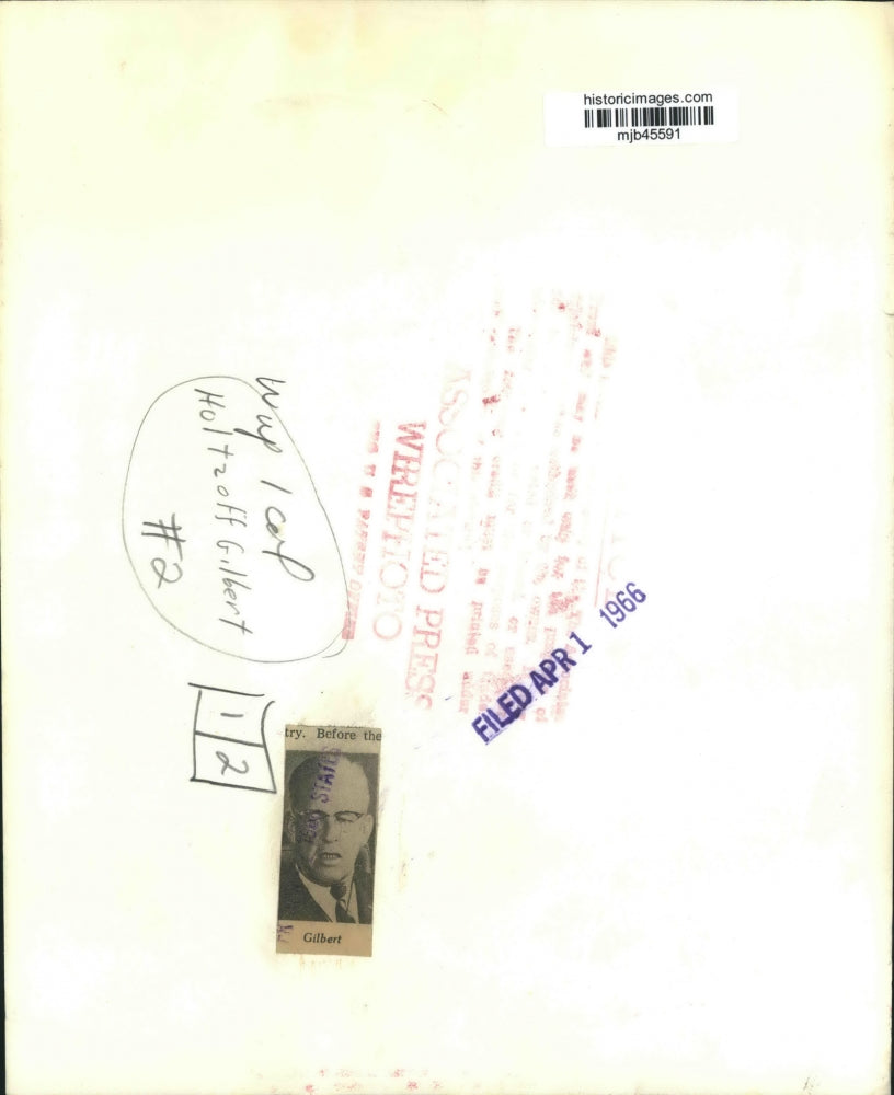 1966 Press Photo H. E. Gilbert, Head of AFL-CIO rail operating brotherhood