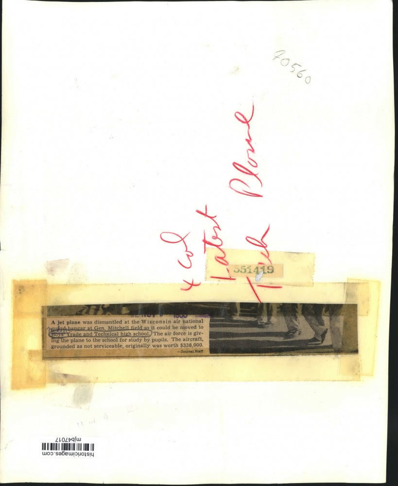 1956 Press Photo Milwaukee Boys Trade and Technical high school - mjb47017