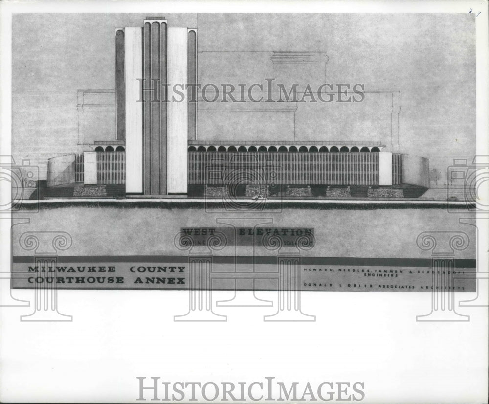 1967 Press Photo The Exterior of the Milwaukee Courthouse - mjb47397