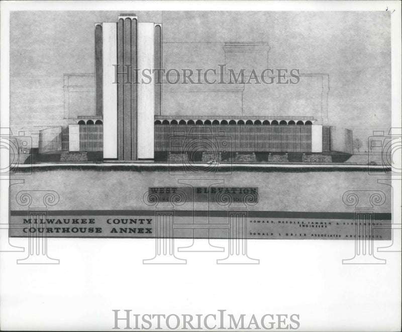 Load image into Gallery viewer, 1967 Press Photo The Exterior of the Milwaukee Courthouse - mjb47397

