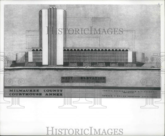1967 Press Photo The Exterior of the Milwaukee Courthouse - mjb47397